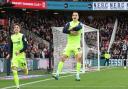 Nazariy Rusyn celebrates his Sunderland equaliser at Middlesbrough